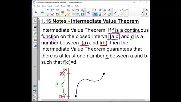 AP Calc: 1.16 Notes - Intermediate Value Theorem