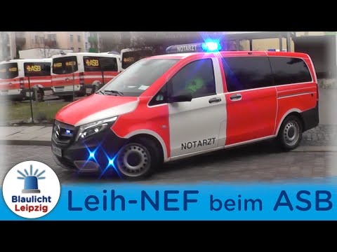 Leih-Notarzteinsatzfahrzeug (NEF) Arbeiter-Samariter-Bund (ASB) RV Leipzig auf Einsatzfahrt