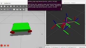 4 Wheels differential drive simulation with Gazebo and Rviz