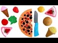 Deluxe Slice and Play Food Set Just Like Home Playset Cooking Toy Cutting Fruits Kitchen Toy Food