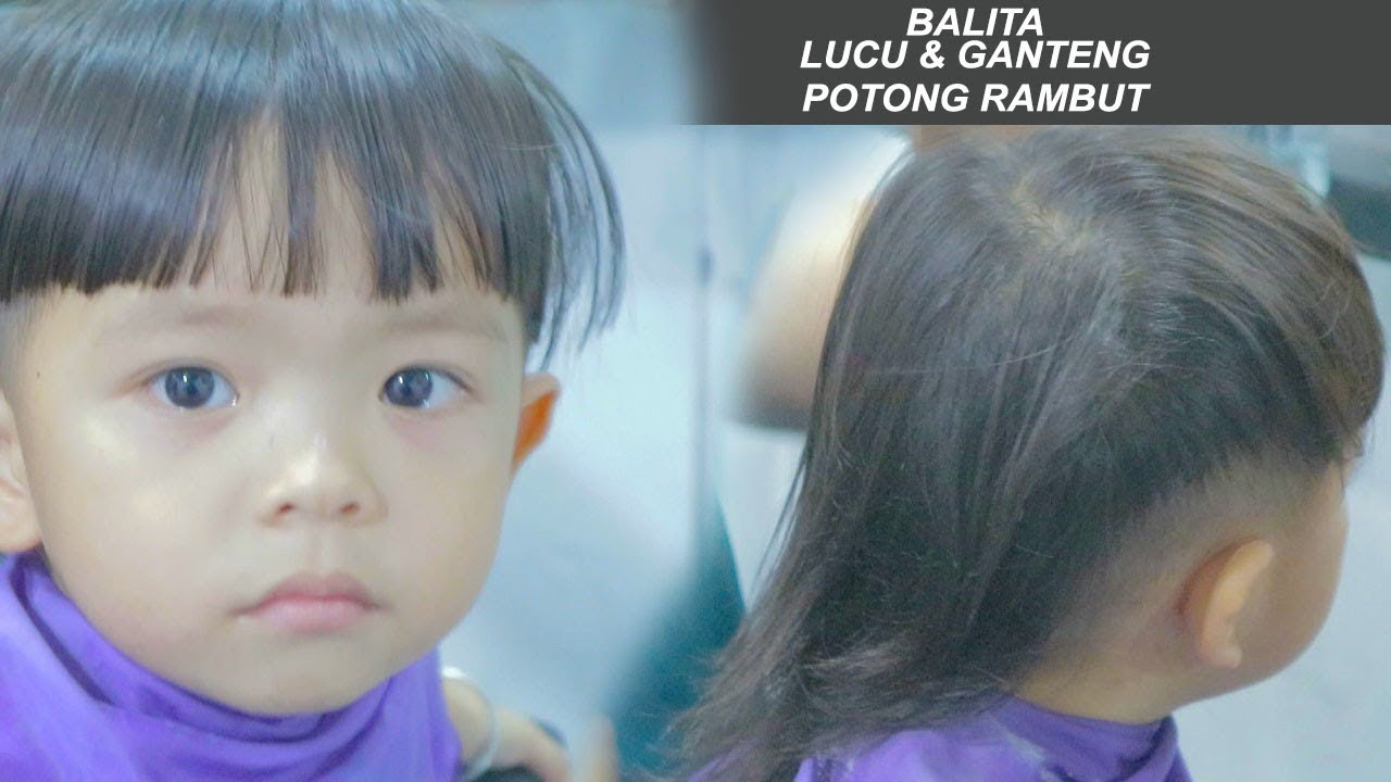 lucu banget !! POTONG RAMBUT ANAK BALITA 
