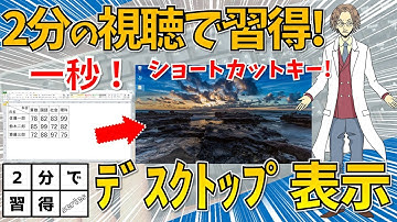 【デスクトップ表示（簡単ショートカットキー）】超わかりやすいエクセル（EXCEL）講座