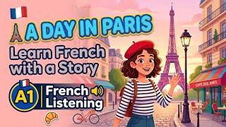 🇫🇷 A Day in Paris | Learn French Through a Story 📖✨ | French Listening A1