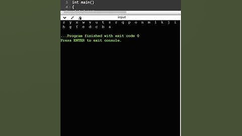c program to print all lowercase alphabets in reverse order using ascii & do while loop #shorts