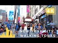 [4K] NYC Walking Tours | 🗽 Summer in Midtown Manhattan (Times Square to Penn Station)