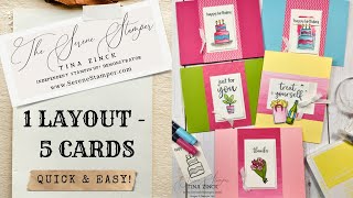 Stampin' Up! カードストック 10冊セット⑤ Quick & Easy Cards for Beginners | 1 Stamp Set, 1 Layout, 5