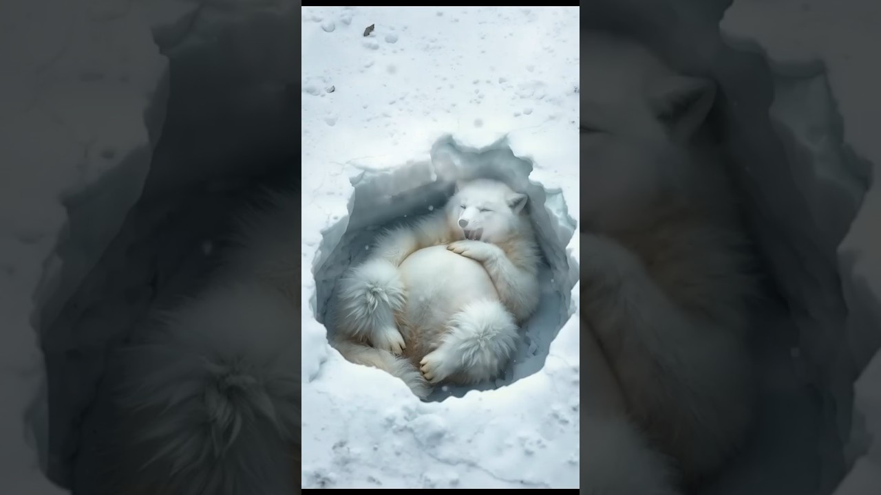 Animal rescue:Pregnant polar fox rescue in the Snow 