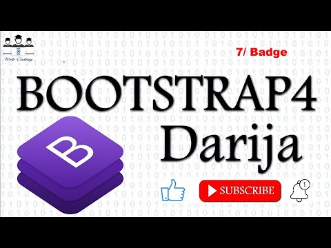 #web_coding #bootstrap_darija 7/ Tutorial Bootstrap4 Badge Darija