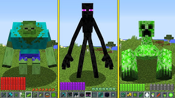 Minecraft HOW to play MUTANT ZOMBIE ENDERMAN CREEPER FROM 0 TO 100 YEARS in Minecraft NOOB VS PRO
