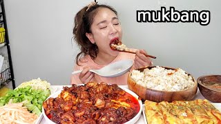🔥매운 쭈꾸미볶음 \& 쭈꾸미비빔밥 (ft.대왕계란말이) 먹방 Korean Food Spicy Octopus\&Bibimbap Mukbang eating show