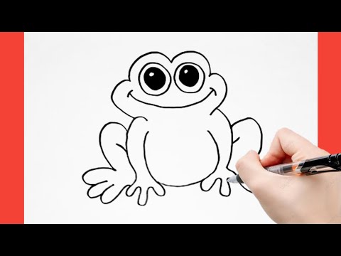 رسم ضفدع سهل جدا خطوه بخطوه رسم سهل للاطفال تعليم الرسم للمبتدئين كيف نرسم ضفدع بطريقه بسيطه