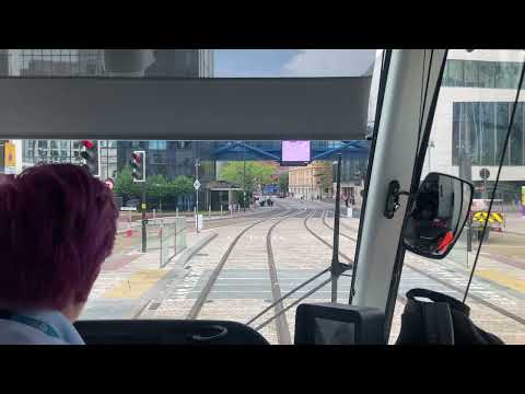 First day on extended Birmingham metro Tramline 1  (onboard) 17/07/2022