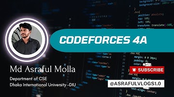 Code Forces #A. Watermelon_4A Problem Solved | Asraful Vlogs 1.0| #cse #codeforcessolutions #c++