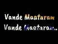 Vande mataram lyrics