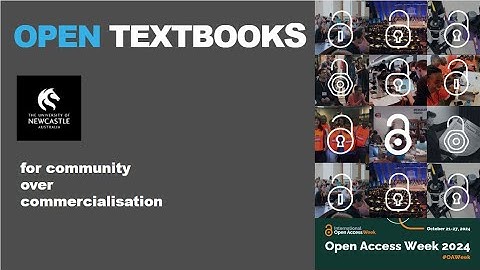Open Access Week 2024: Open textbooks