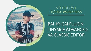 Bài 19: Cài plugin tinyMCE advanced và classic editor | VŨ ĐỨC ÂN