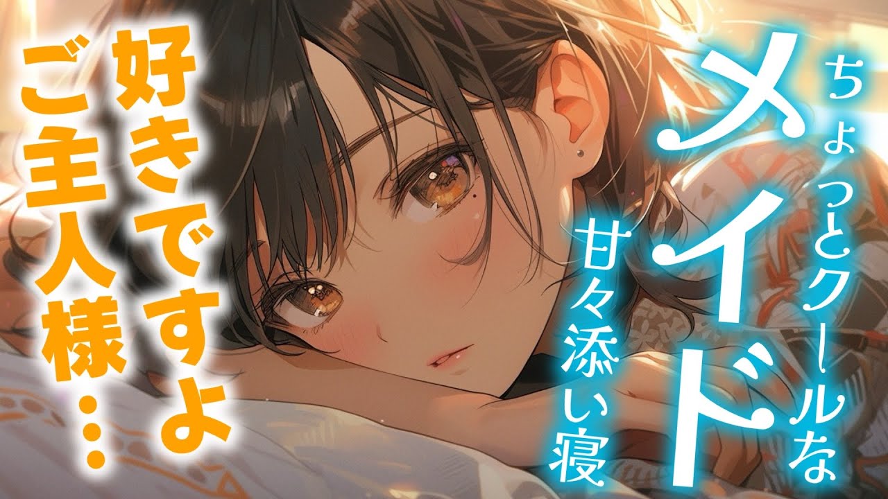 【睡眠導入/囁き添い寝】眠れなくてちょっとクールなメイドさんに添い寝してもらったら…からの甘々添い寝【男性向け】【ASMR】【シチュエーションボイス】のサムネイル