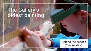 Restoring the Gallery's oldest painting | Behind the scenes in Conservation | National Gallery