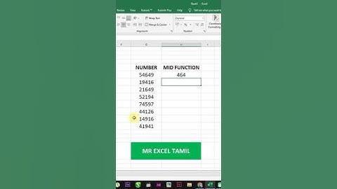 MID Function Explained: Slicing and Dicing Text with Ease in Tamil!