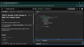 Number of Bit Changes to Make Two Integers Equal | LeetCode Contest - 407