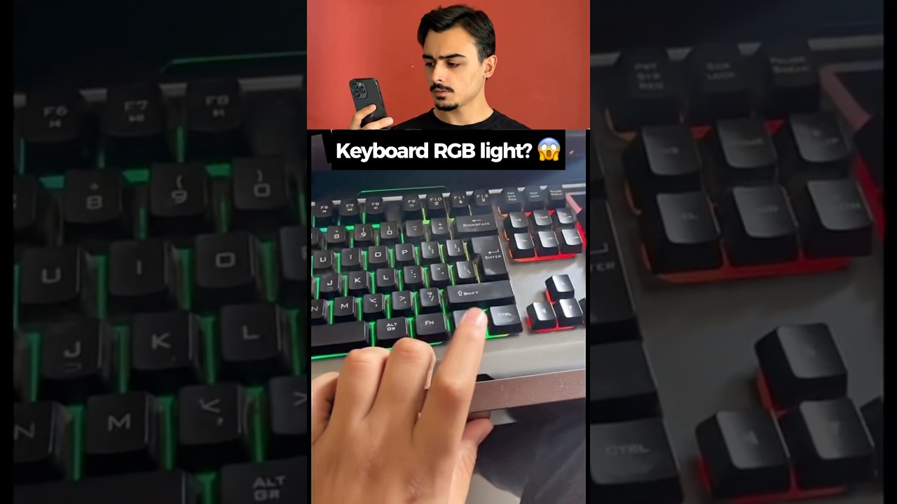 ⁣Secret RGB Keyboard Hack! ⌨️✨ #shorts #lifehacks #computer #diy #experiment