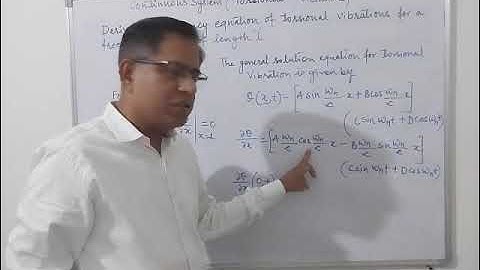 Lect 38 Frequency equation of torsional vibration fixed free shaft in continuous system