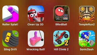 Roller Splat, Clean Up 3D, Red Ball, Temple Run 2, Sling Drift, Wrecking Ball, Hill Climb 2 screenshot 5