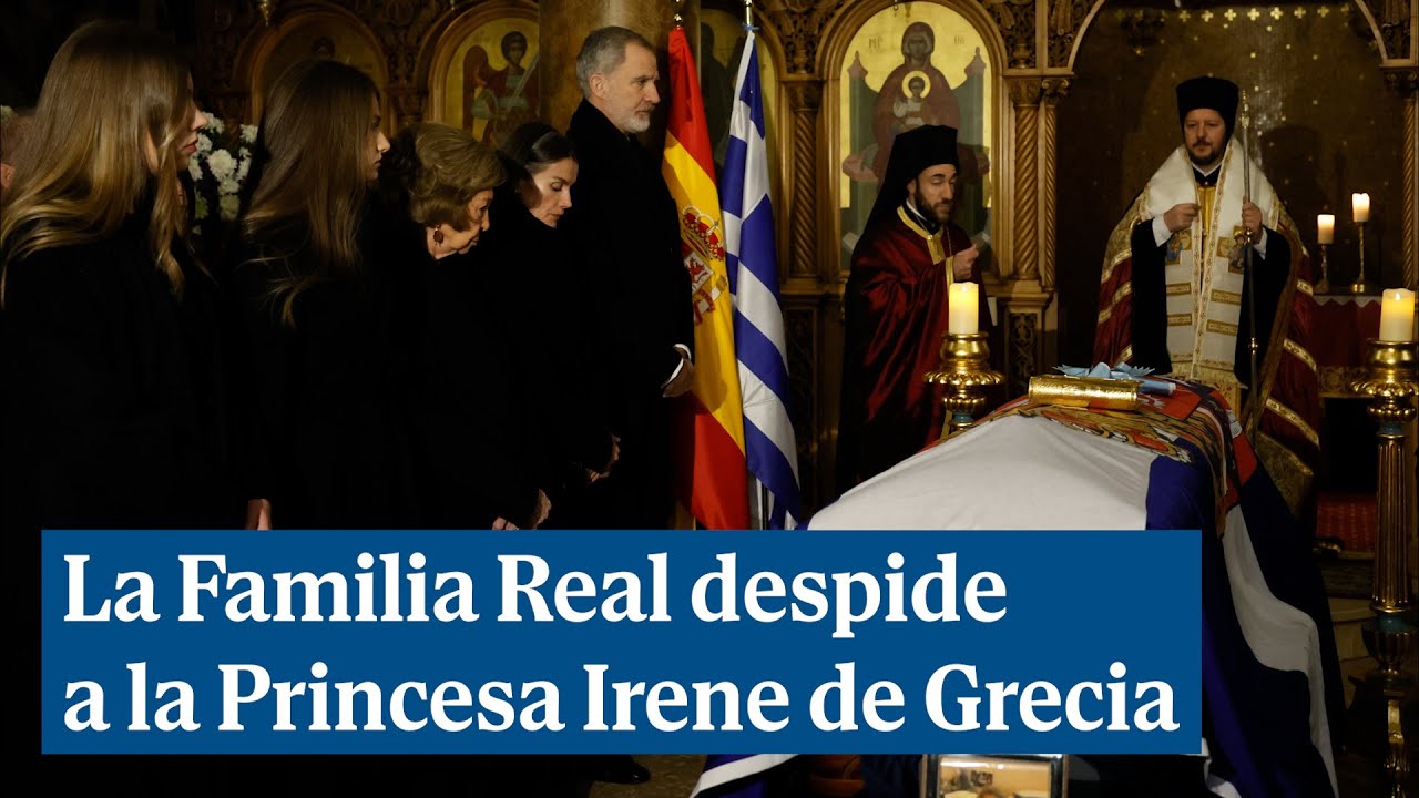 La Familia Real española despide a la Princesa Irene de Grecia