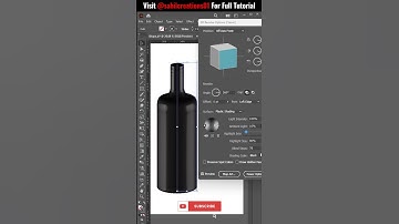 Realistic 3D Glass Bottle on Adobe Illustrator | #shorts #illustrator #3d  #illustratortutorial