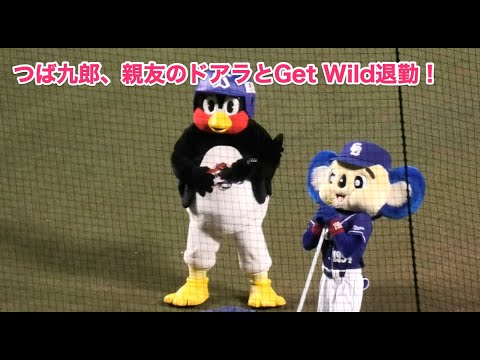 つば九郎、親友のドアラとGet Wild退勤！