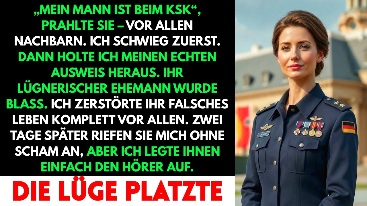 „Mein Mann ist beim KSK“, prahlte sie – bis er mein Einsatzabzeichen erkannte…