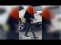 Woman smashes cab window with cinder block
