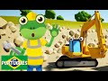 Canção da escavadeira | Garagem de Gecko | Carros infantis | Vídeos educativos