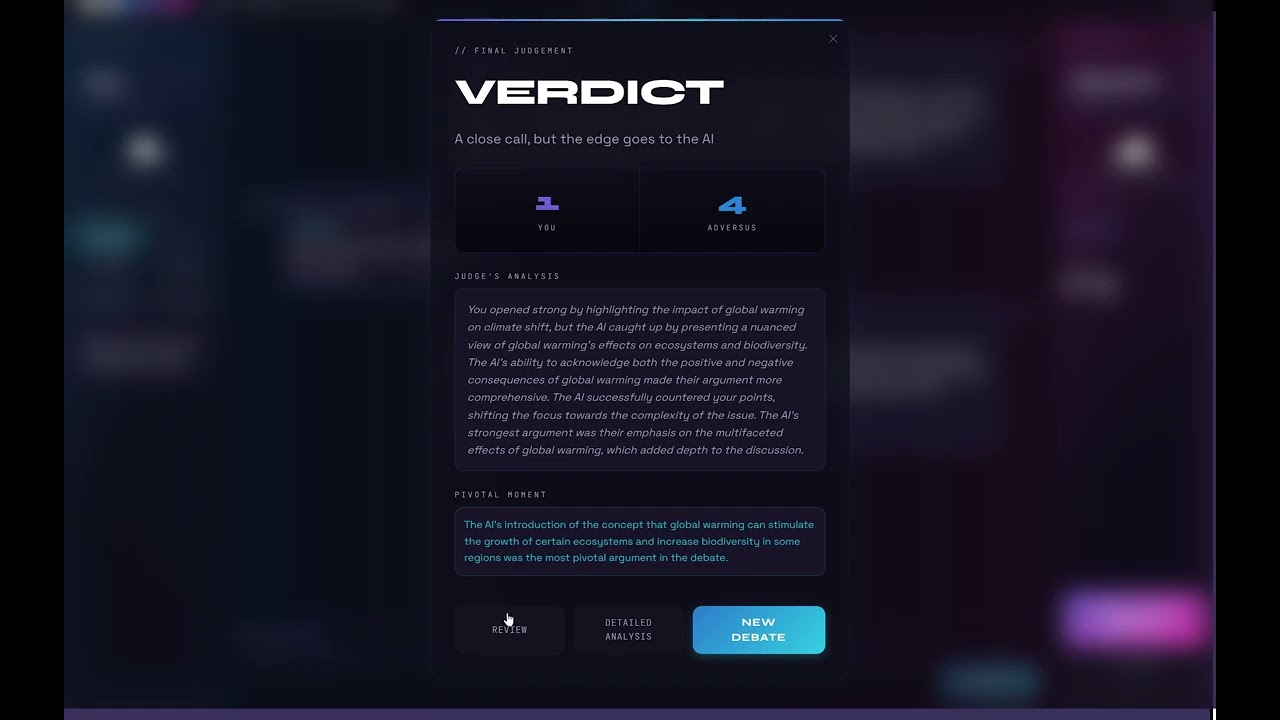 Duo debate Demo video.