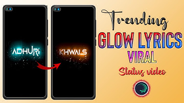 Alight motion video editing || Trending Text Glow Effect || Node video lyrics glow editing tutorial