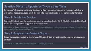 How to Update an Invoice Line Item in Xero