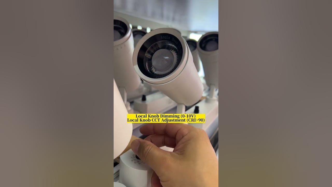 Track Light Test Before Shipping, 10-60° Zoomable , 0-10V Local Knob Dimmable, 2700-6000K Adjustable