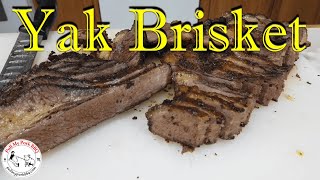 This is my first yak brisket that i've smoked and it turned out
fantastic. in an electric smoker was flavorful juicy brisket...