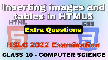 Inserting images and tables in HTML5 - Extra Questions [with answers]