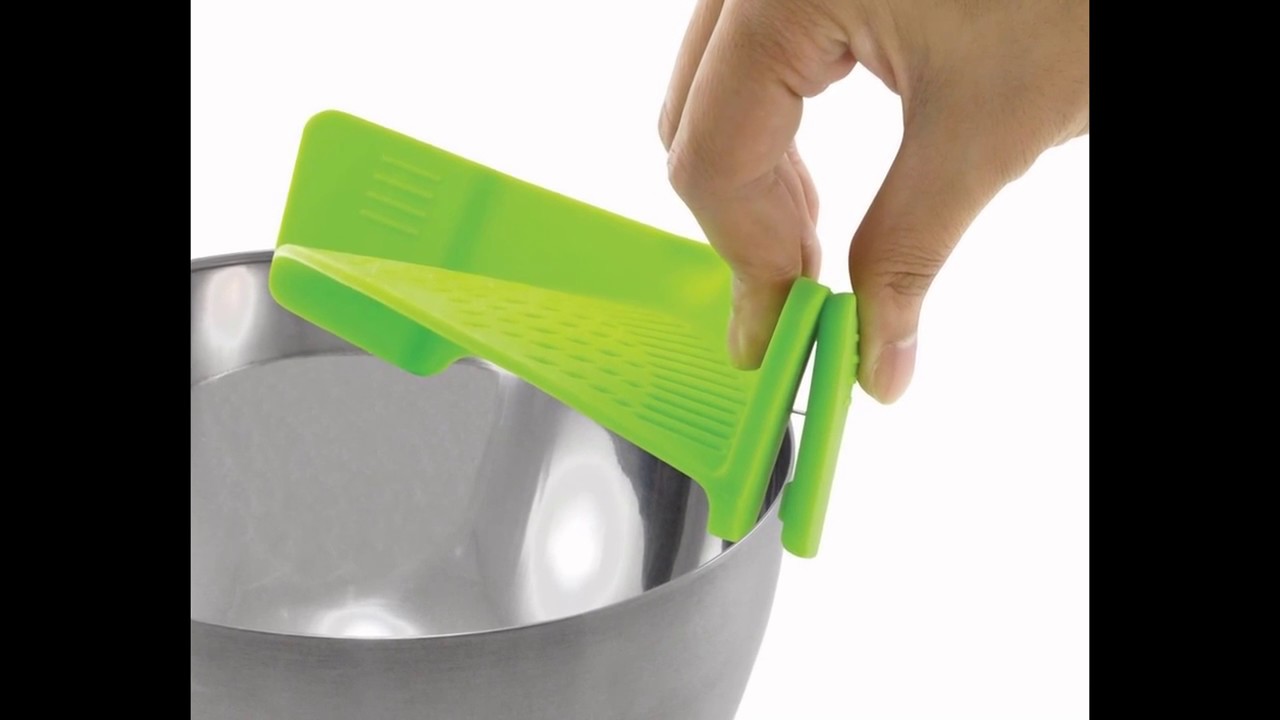 Kitchen Gizmo Snap 'N Strain Strainer, Clip On Silicone Colander, Fits all Pots and Bowls
