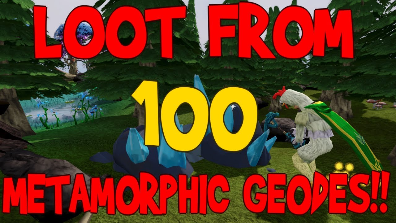 Geode Runescape Runescape 3 - Loot From 100 Metamorphic Geodes [ Over 20m Mining Xp ...
