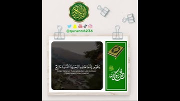 الشيخ: محمد المنشاوي، سورة غافر، آية (٣٩).