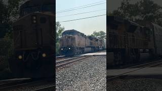 [Flagless Leader] UP 7098 AC44CW Leads CSX X626 At Town Line Rd Lancaster NY 8/9/26