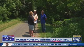 Mobile home mover breaks contract