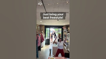 Customers dancing for free coffee