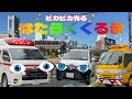 ピカピカ光るはたらくくるま　緊急車両　サイレンの色や光り方に注目をして見てみよう！　新しい発見があるかも！　はたらくくるま　実写　救急車　レスキュー車　防犯パトロールカー　消防車　パトロールカー