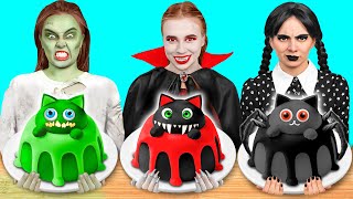 Tantangan Wednesday vs Vampir vs Zombi | Pertempuran Yang Bisa Dimakan oleh Fun Challenge