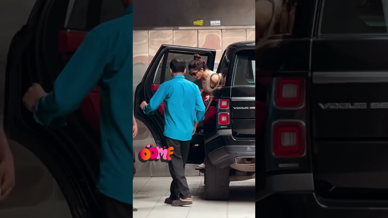 Samantha snapped before her workout session