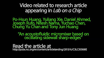 An acoustofluidic micromixer based on oscillating sidewall sharp-edges