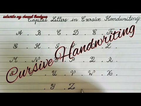 Capital Letters In Cursive Handwriting 💡💡.Education Myanmar. - YouTube